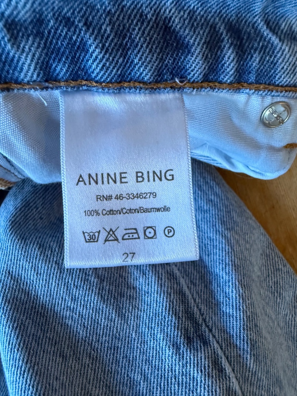 Anine Bing- Kat Deconstructed Jean in Medium Wash Size 27 - Picture 2 of 4